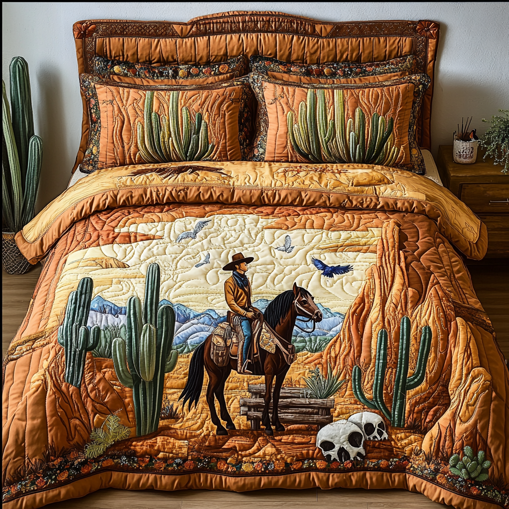 Frontier Trails Quilted Bedding Set Duvet Cover Bed Sheet Set Gifts For Cowboys Western Frontier Trails Quilted Bedding Set Duvet Cover Bed Sheet Set Gifts For Cowboys Western
