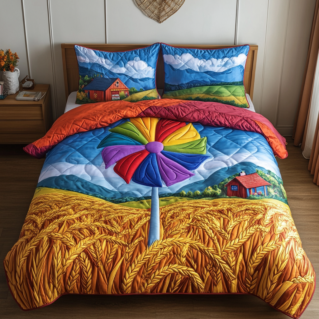 Fun Pinwheel Quilted Bedding Set Duvet Cover Bedspreads Ideas For Christmas Family Gift Exchange