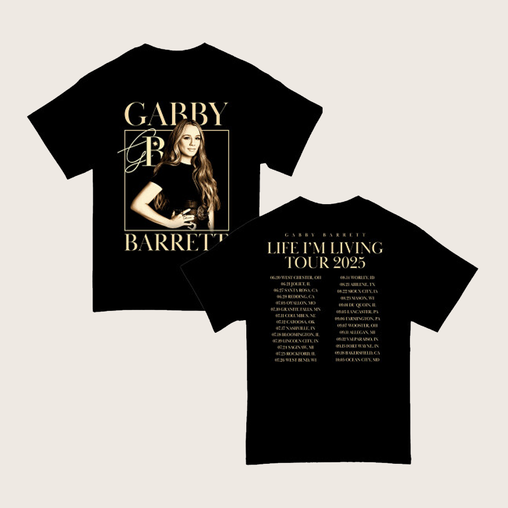 Gabby Barrett Merch Life I'm Living Tour 2025 T-Shirt Gifts For Music Enthusiasts