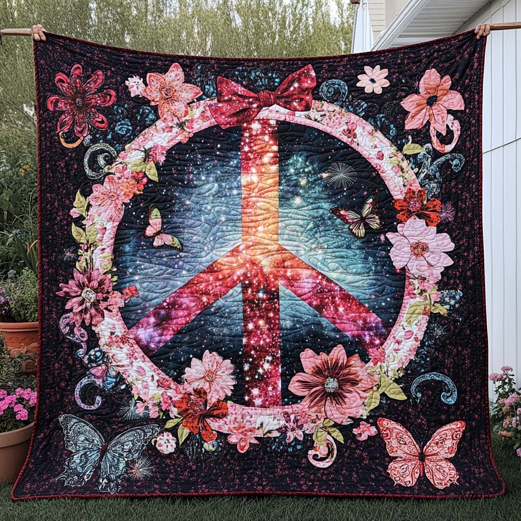 Galactic Peace Quilted Blanket Nice Throw Blanket Christmas Ideas For Hippies Galactic Peace Quilted Blanket Nice Throw Blanket Christmas Ideas For Hippies