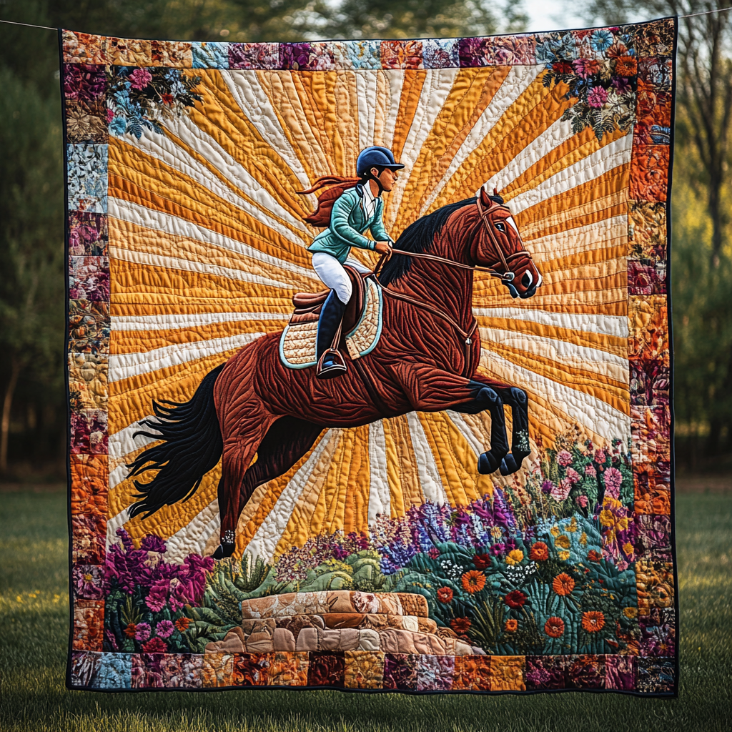 Galloping Glory Quilted Blanket Cute Colorful Blanket Christmas Present Ideas For Horse Lover Galloping Glory Quilted Blanket Cute Colorful Blanket Christmas Present Ideas For Horse Lover