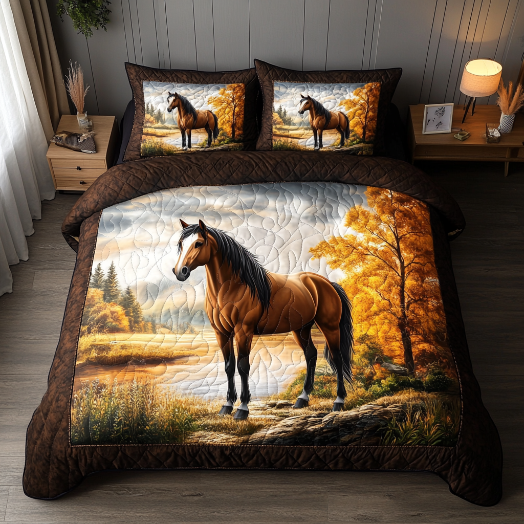 Galloping Grace Quilted Bedding Set Duvet Cover Bedspread Gifts For New Horse Owners Galloping Grace Quilted Bedding Set Duvet Cover Bedspread Gifts For New Horse Owners