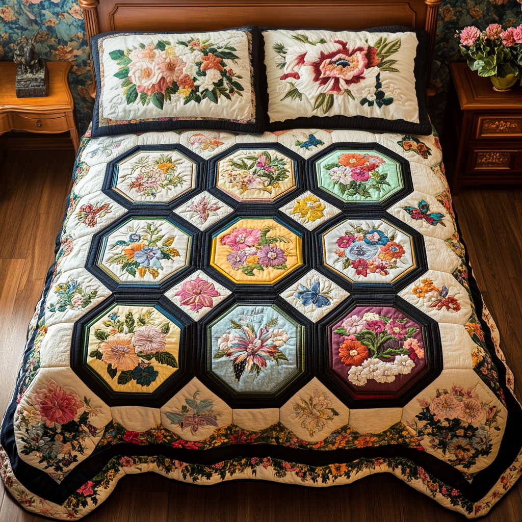 Garden Bliss Quilted Bedding Set Duvet Cover Bedspreads Sunflower Gifts For Mom Garden Bliss Quilted Bedding Set Duvet Cover Bedspreads Sunflower Gifts For Mom