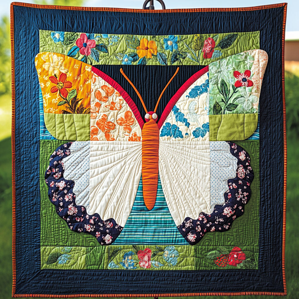 Garden Breeze Quilted Blanket Cute Colorful Blanket Butterfly Gift Ideas Birthday Garden Breeze Quilted Blanket Cute Colorful Blanket Butterfly Gift Ideas Birthday