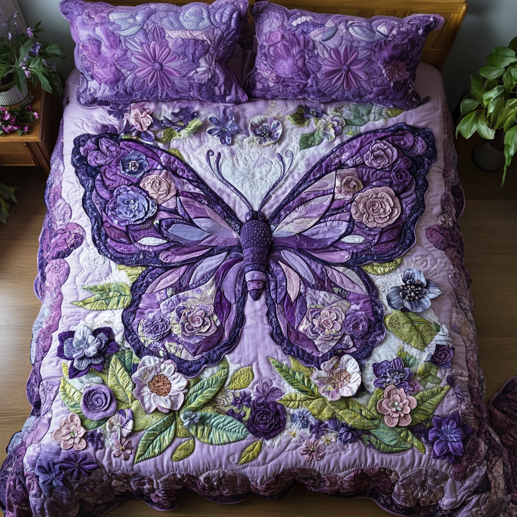Garden Flutter Quilted Bedding Set Duvet Cover Bed Sheet Set Awesome Butterfly Gifts Garden Flutter Quilted Bedding Set Duvet Cover Bed Sheet Set Awesome Butterfly Gifts