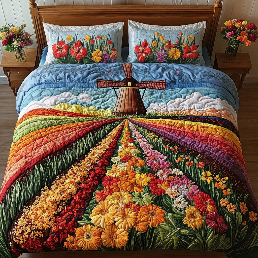Garden Glory Quilted Bedding Set Duvet Cover Bed Sheet Set Gifts For The Flower Lover Garden Glory Quilted Bedding Set Duvet Cover Bed Sheet Set Gifts For The Flower Lover