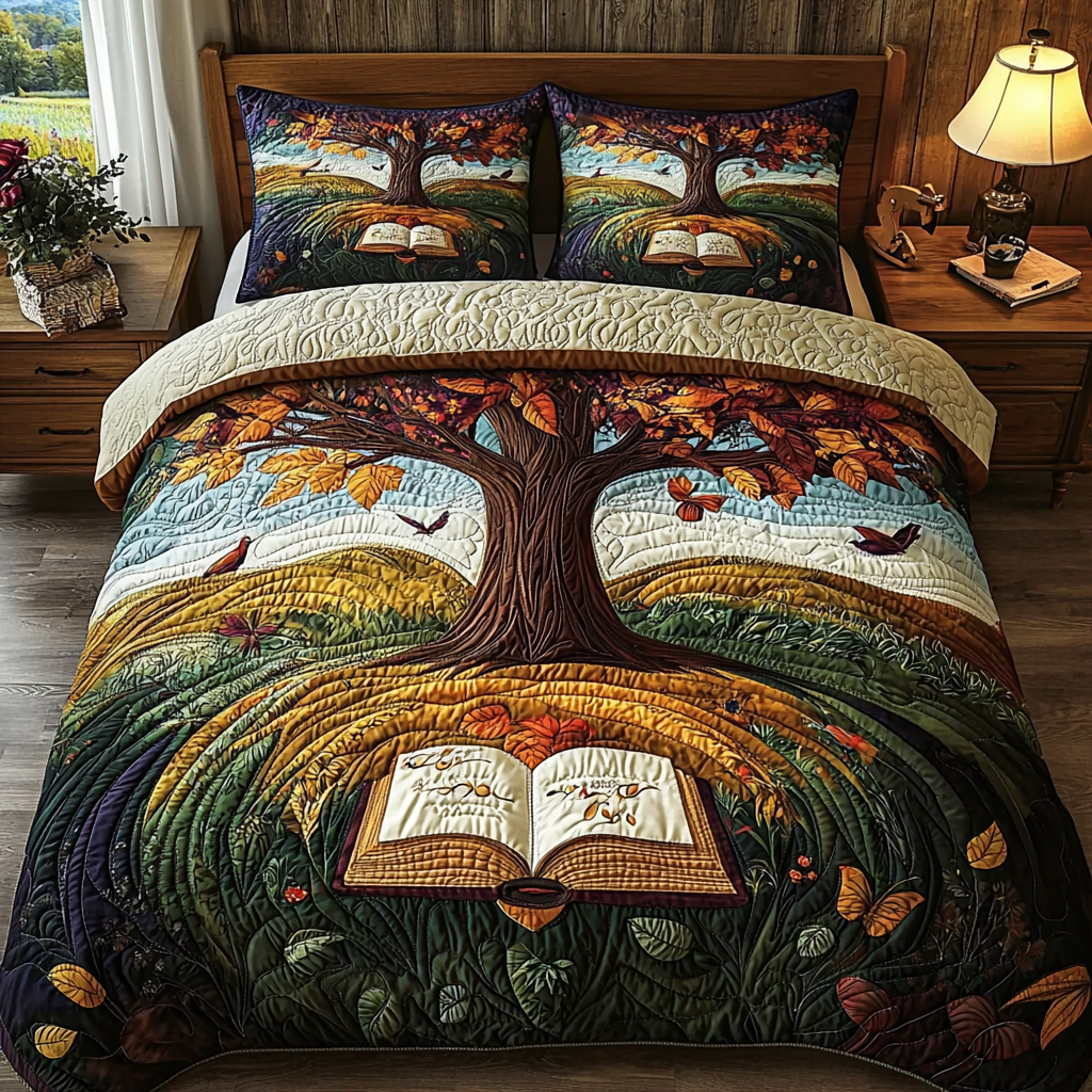 Garden of Words Quilted Bedding Set Duvet Cover Merch Book Lovers Gifts For Brothers Garden of Words Quilted Bedding Set Duvet Cover Merch Book Lovers Gifts For Brothers