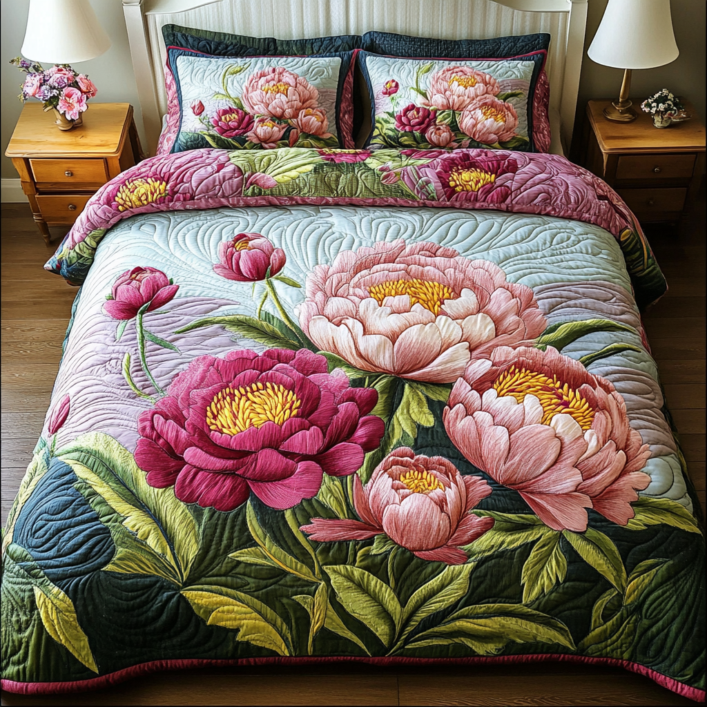 Gentle Bloom Quilted Bedding Set Duvet Cover Bedspread Christmas Gifts For Flower Lovers Gentle Bloom Quilted Bedding Set Duvet Cover Bedspread Christmas Gifts For Flower Lovers