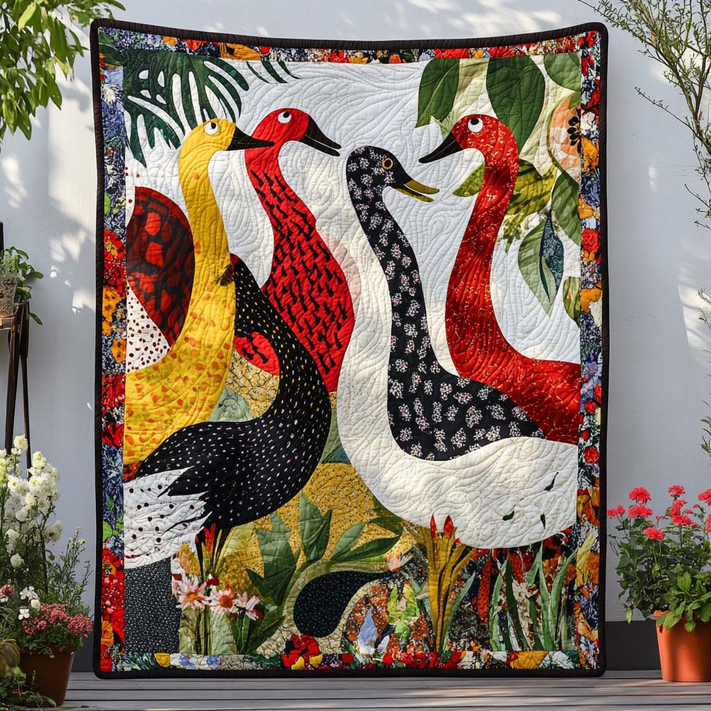 Gentle Duck Breeze Quilted Blanket Cute Colorful Blanket Duck Related Gifts Gentle Duck Breeze Quilted Blanket Cute Colorful Blanket Duck Related Gifts