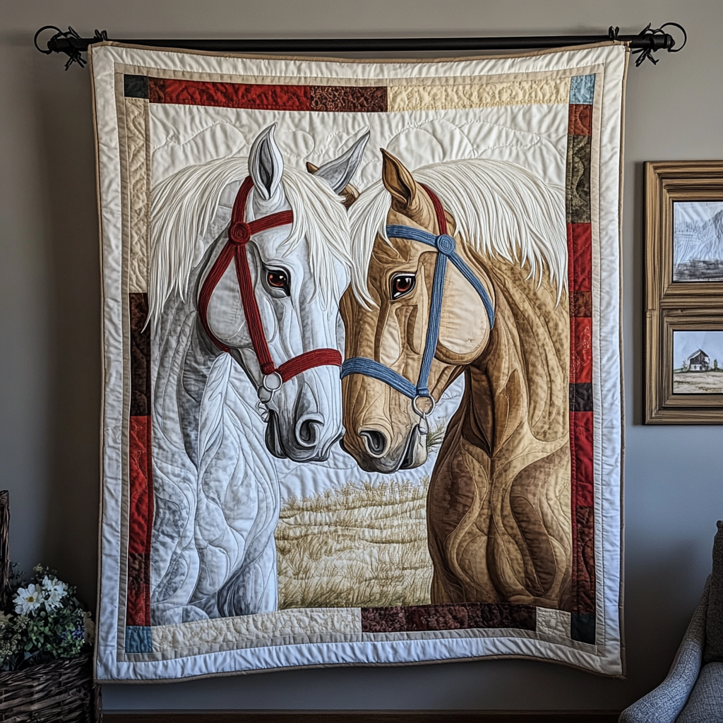 Gentle Horse Quilted Blanket Nice Throw Blanket Gift Ideas For A Horse Loving Woman