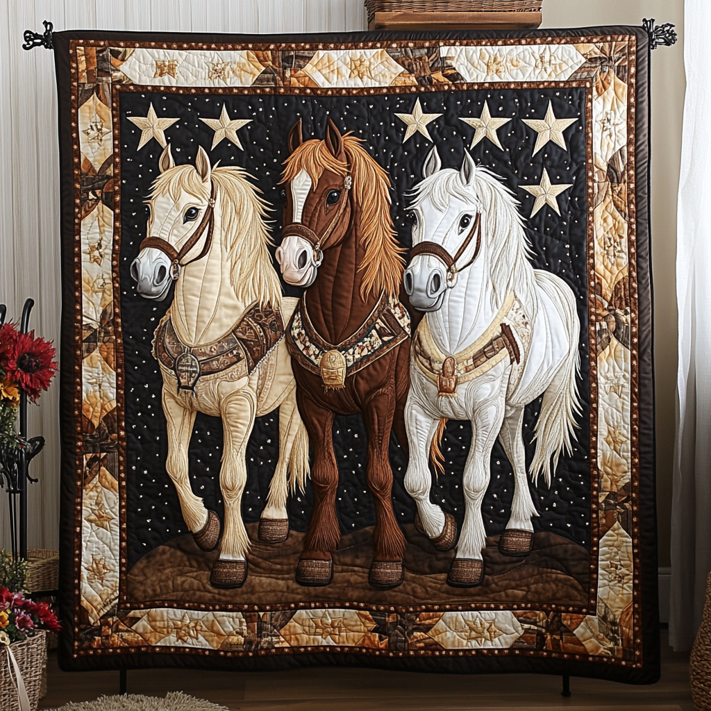Gentle Horse Quilted Blanket Sofa Throw Blanket Presents For Horse Owners Gentle Horse Quilted Blanket Sofa Throw Blanket Presents For Horse Owners