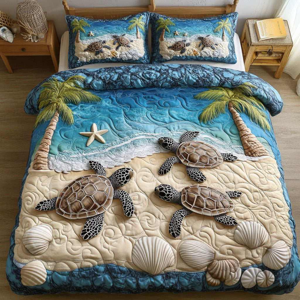 Gentle Mariner Quilted Bedding Set Duvet Cover Bedspreads Presents For Turtle Lovers Gentle Mariner Quilted Bedding Set Duvet Cover Bedspreads Presents For Turtle Lovers