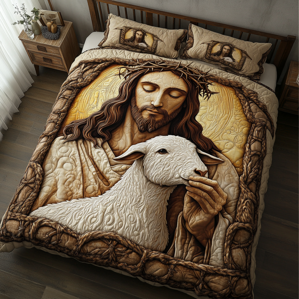 Gentle Savior Quilted Bedding Set Duvet Cover Merch The Gift Of Faith Gentle Savior Quilted Bedding Set Duvet Cover Merch The Gift Of Faith
