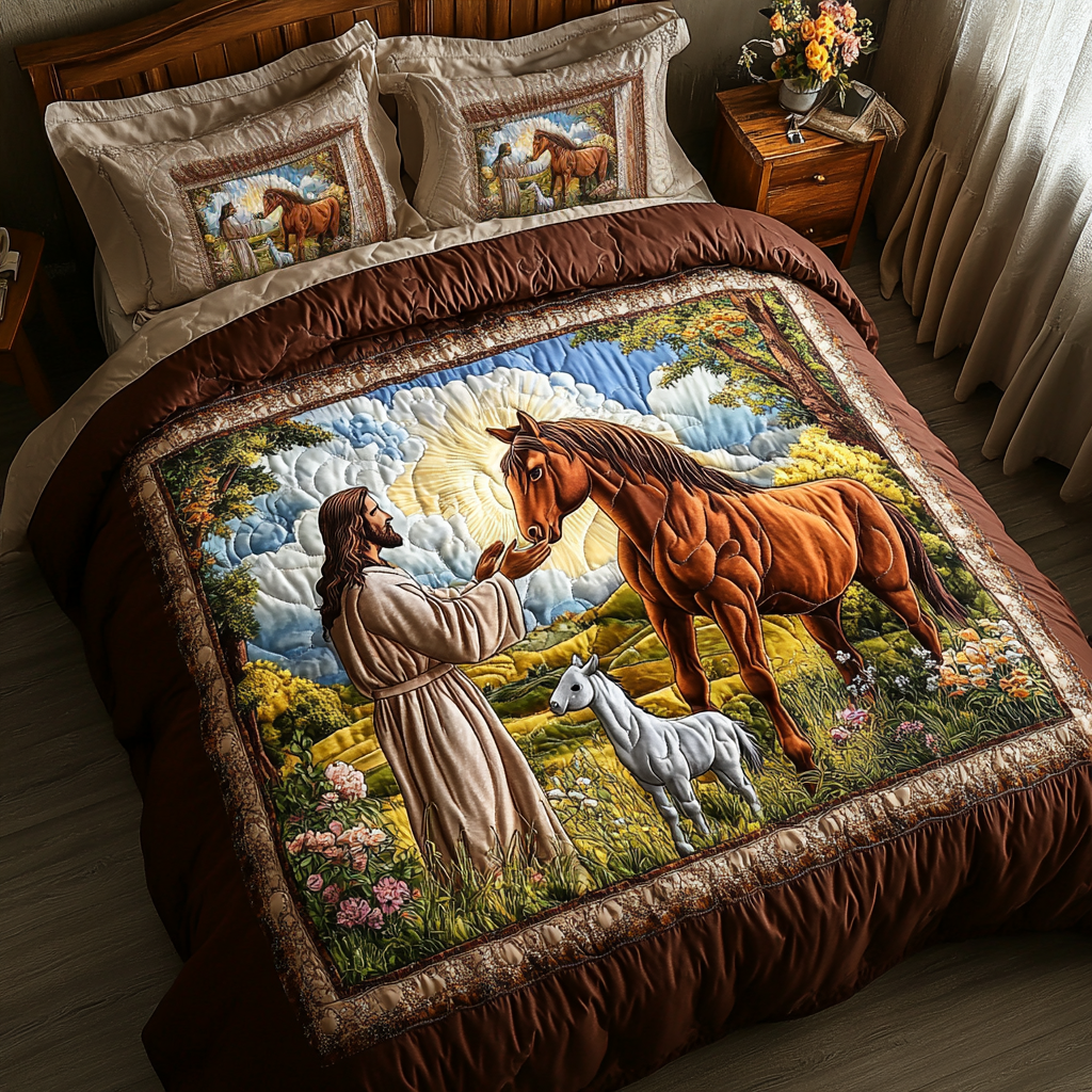 Gentle Spirit Quilted Bedding Set Duvet Cover Merch Gifts To Get Horse Lovers Gentle Spirit Quilted Bedding Set Duvet Cover Merch Gifts To Get Horse Lovers