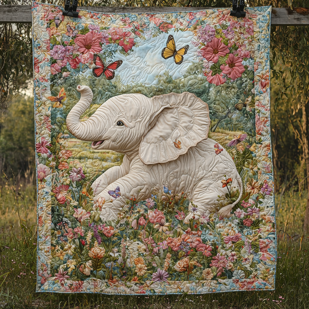 Gentle Steps Quilted Blanket Nice Throw Blanket Cool Gifts For Elephant Lovers Gentle Steps Quilted Blanket Nice Throw Blanket Cool Gifts For Elephant Lovers