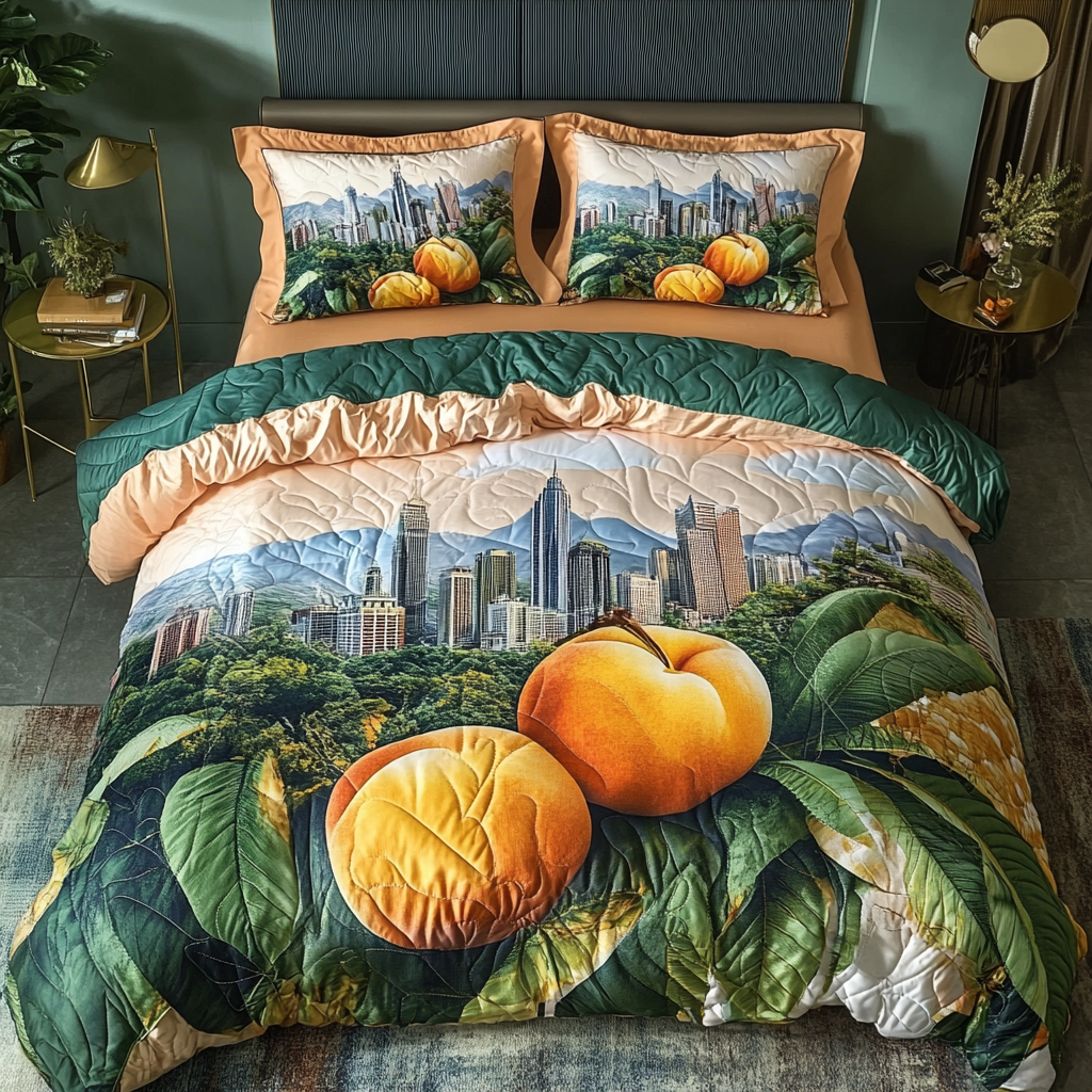 George Peach Dream Quilted Bedding Set Duvet Cover Bedspread Great Gifts For Brothers George Peach Dream Quilted Bedding Set Duvet Cover Bedspread Great Gifts For Brothers