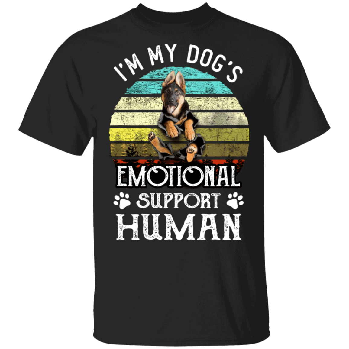 German Dog I'm My Dog's Emotional Support Human T-Shirt Service Animal Gifts For Dog Lovers German Dog I'm My Dog's Emotional Support Human T-Shirt Service Animal Gifts For Dog Lovers