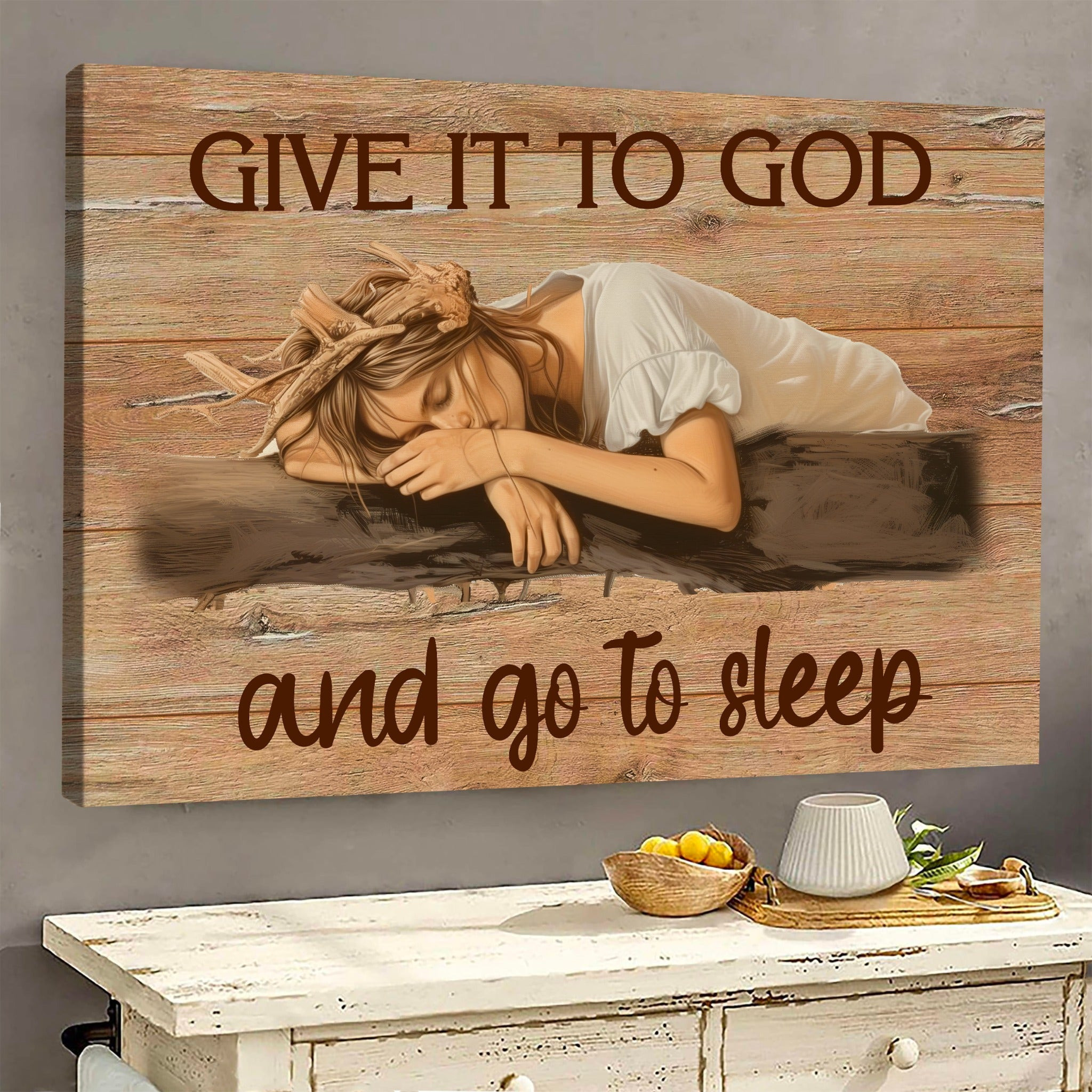 Give It To God And Go To Sleep Poster Christian Wall Art Bedroom Decor Gifts For Her Give It To God And Go To Sleep Poster Christian Wall Art Bedroom Decor Gifts For Her