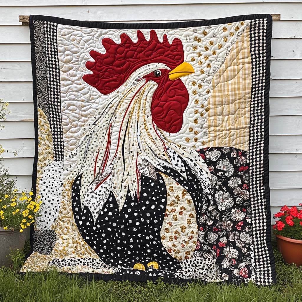 Golden Combs Quilted Blanket Nice Throw Blanket Chicken Christmas Presents Golden Combs Quilted Blanket Nice Throw Blanket Chicken Christmas Presents