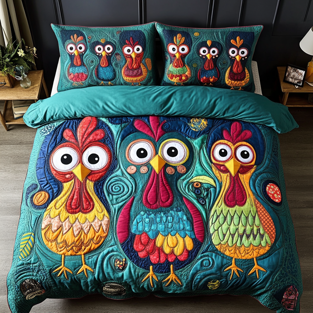 Golden Egg Quilted Bedding Set Duvet Cover Bed Sheet Set Gifts For People Who Own Chickens Golden Egg Quilted Bedding Set Duvet Cover Bed Sheet Set Gifts For People Who Own Chickens