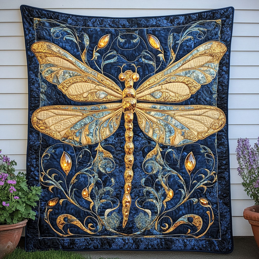 Golden Flight Quilted Blanket Sofa Throw Blanket Dragonfly Gifts For Girl Golden Flight Quilted Blanket Sofa Throw Blanket Dragonfly Gifts For Girl