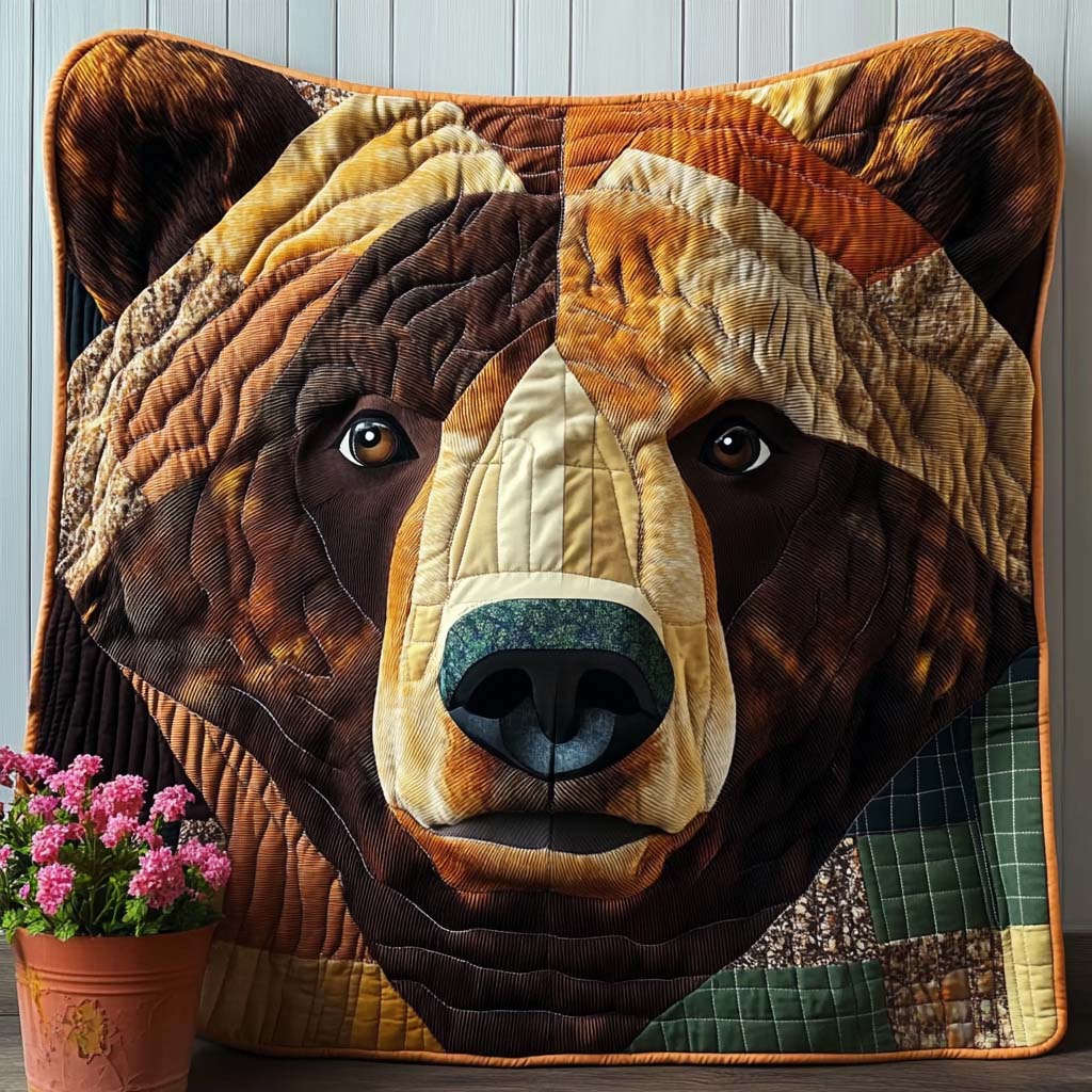 Golden Fur Trail Quilted Blanket Sofa Throw Blanket Presents For Bear Lovers Golden Fur Trail Quilted Blanket Sofa Throw Blanket Presents For Bear Lovers