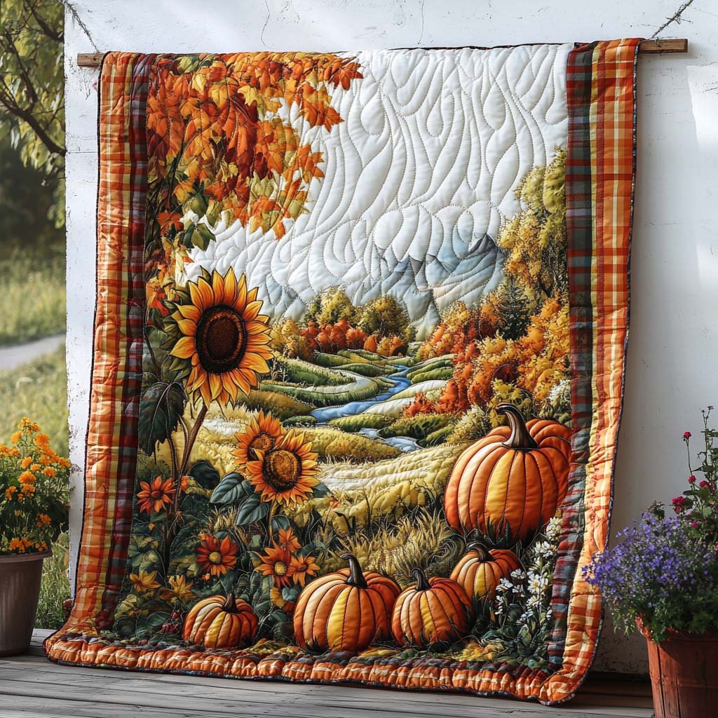 Golden Grove Lane Quilted Blanket Cute Colorful Blanket Fun Fall Gift Ideas Golden Grove Lane Quilted Blanket Cute Colorful Blanket Fun Fall Gift Ideas