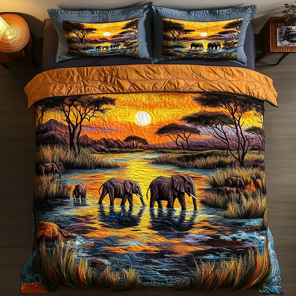 Golden Horizon Quilted Bedding Set Duvet Cover Merch Melanin Themed Gifts Golden Horizon Quilted Bedding Set Duvet Cover Merch Melanin Themed Gifts