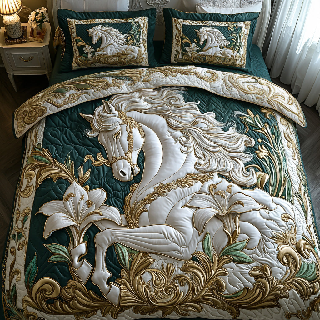Golden Horse Quilted Bedding Set Duvet Cover Bed Sheet Set Gift Ideas For A Horse Loving Woman Golden Horse Quilted Bedding Set Duvet Cover Bed Sheet Set Gift Ideas For A Horse Loving Woman