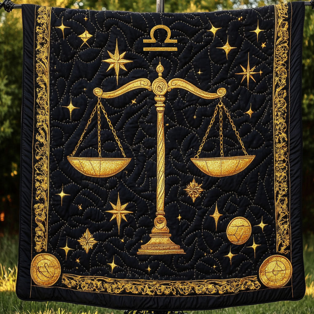 Golden Libra Scales Quilted Blanket Cute Throw Blanket Things To Get Dad For Christmas Golden Libra Scales Quilted Blanket Cute Throw Blanket Things To Get Dad For Christmas