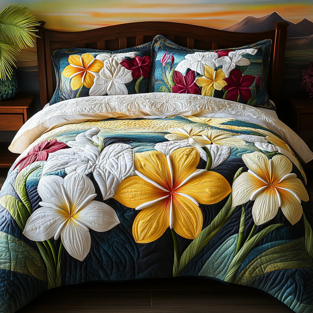 Golden Petals Quilted Bedding Set Duvet Cover Bed Sheet Set Flower Presents For Wife Golden Petals Quilted Bedding Set Duvet Cover Bed Sheet Set Flower Presents For Wife