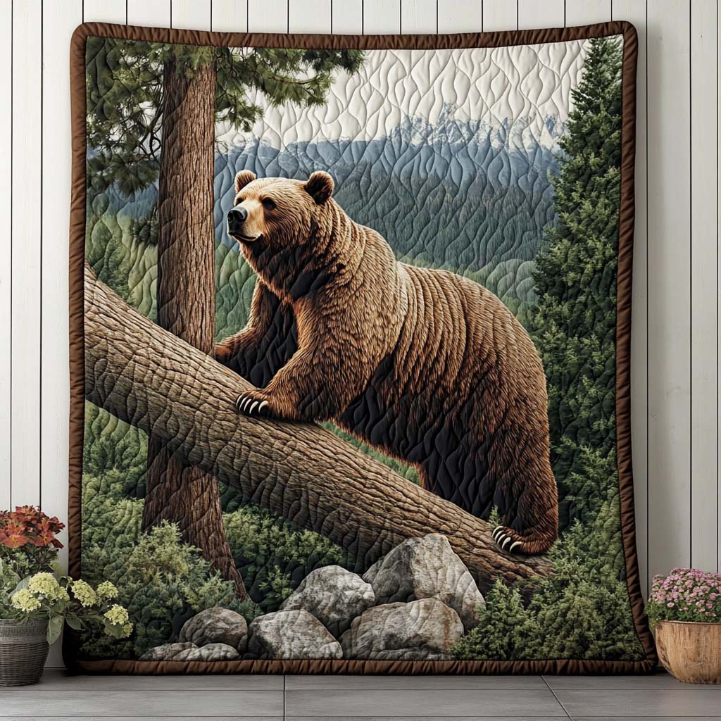 Golden Woods Quilted Blanket Sofa Throw Blanket Bear Lovers Gifts For Him Golden Woods Quilted Blanket Sofa Throw Blanket Bear Lovers Gifts For Him