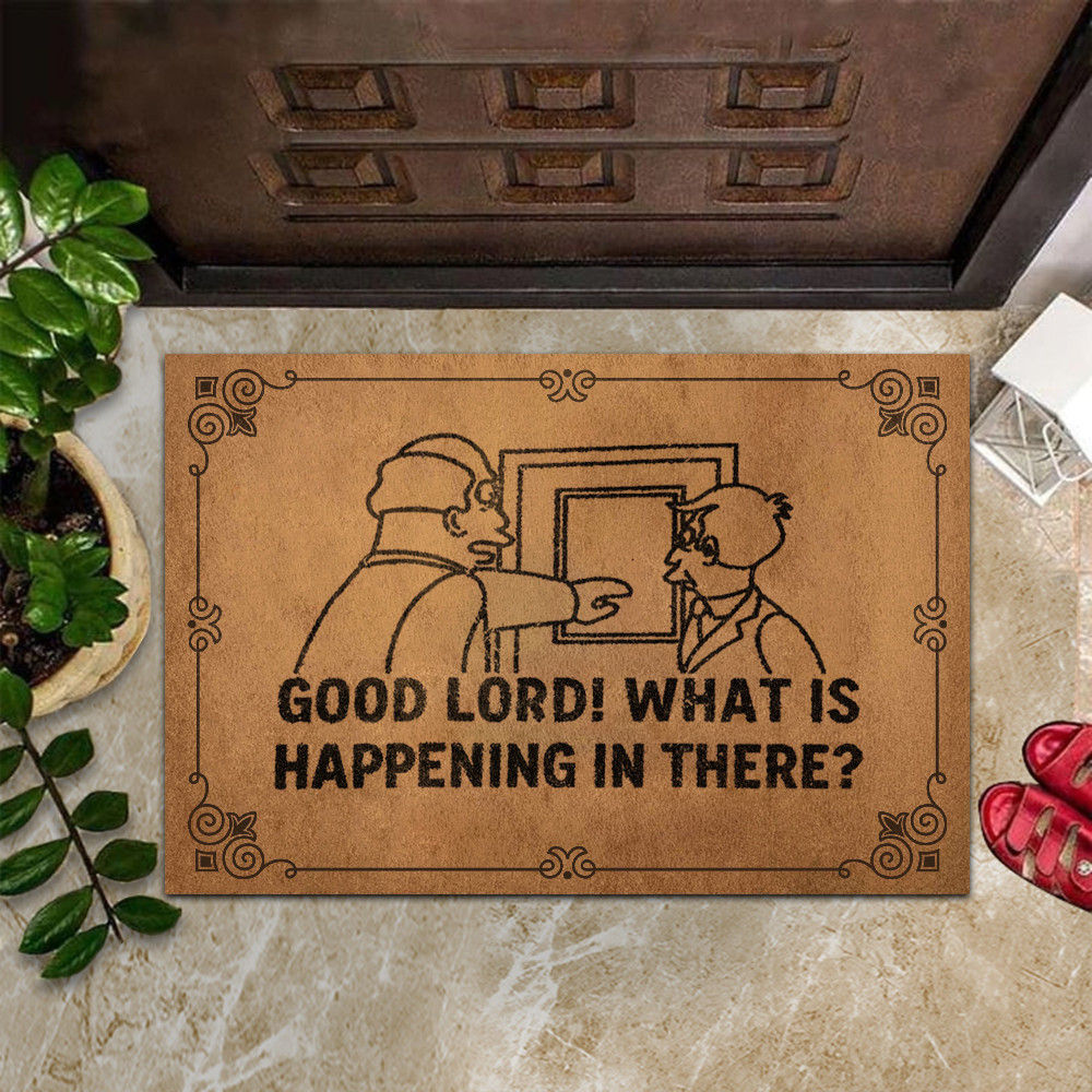 Good Lord What Is Happening In There Doormat Good Lord Doormat Funny Welcome Mat Good Lord What Is Happening In There Doormat Good Lord Doormat Funny Welcome Mat