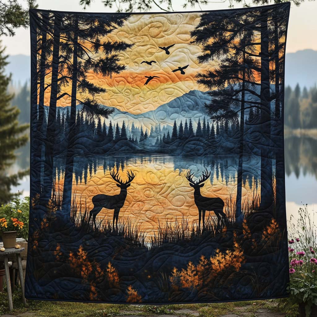 Graceful Deer Quilted Blanket Nice Throw Blanket Deer Hunters Gifts For Husband Graceful Deer Quilted Blanket Nice Throw Blanket Deer Hunters Gifts For Husband