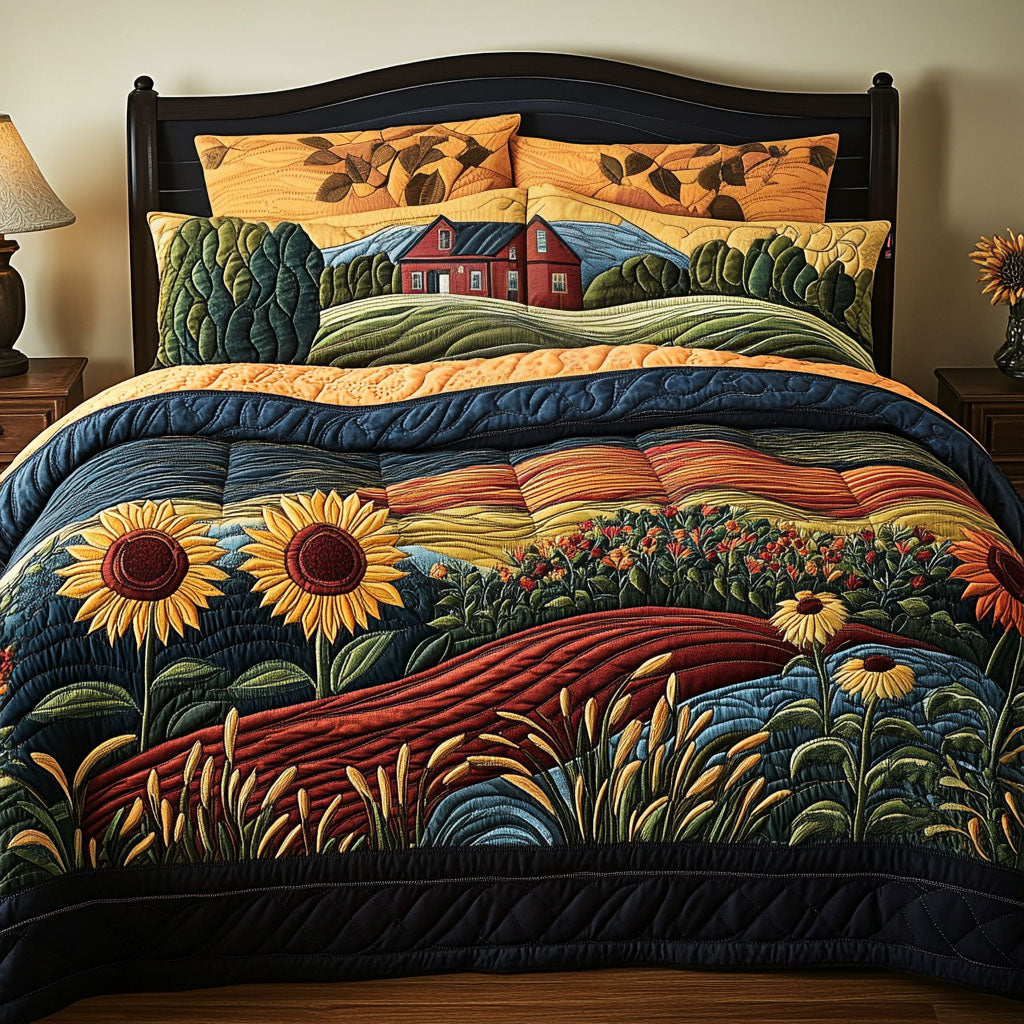 Grain of the Earth Quilted Bedding Set Duvet Cover Merch Sunflower Christmas Gift Ideas Grain of the Earth Quilted Bedding Set Duvet Cover Merch Sunflower Christmas Gift Ideas