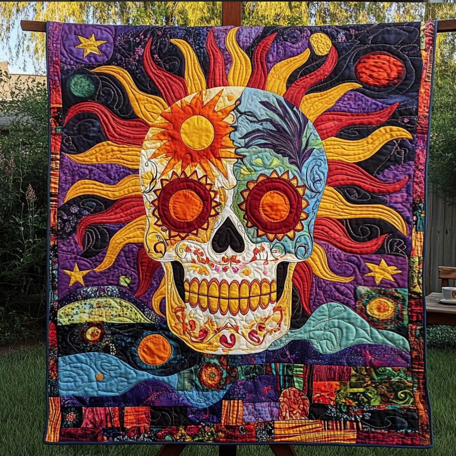 Gravedust Quilted Blanket Sofa Throw Blanket Skull Inspired Gifts Gravedust Quilted Blanket Sofa Throw Blanket Skull Inspired Gifts
