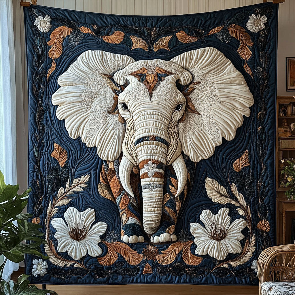 Grey Majesty Quilted Blanket Nice Throw Blanket Christmas Gift For Elephant Lovers Grey Majesty Quilted Blanket Nice Throw Blanket Christmas Gift For Elephant Lovers