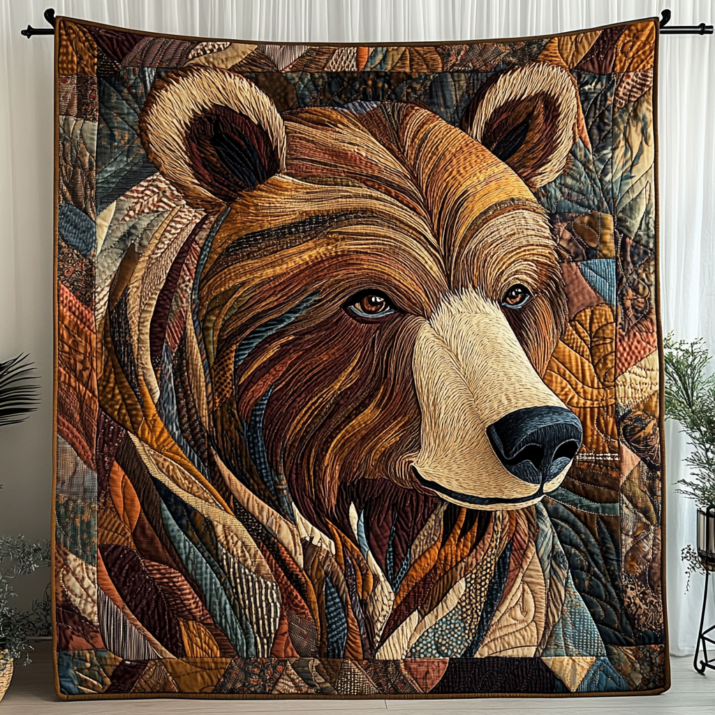 Grizzly Dreams Quilted Blanket Cute Colorful Blanket Bear Theme Gifts Christmas Grizzly Dreams Quilted Blanket Cute Colorful Blanket Bear Theme Gifts Christmas