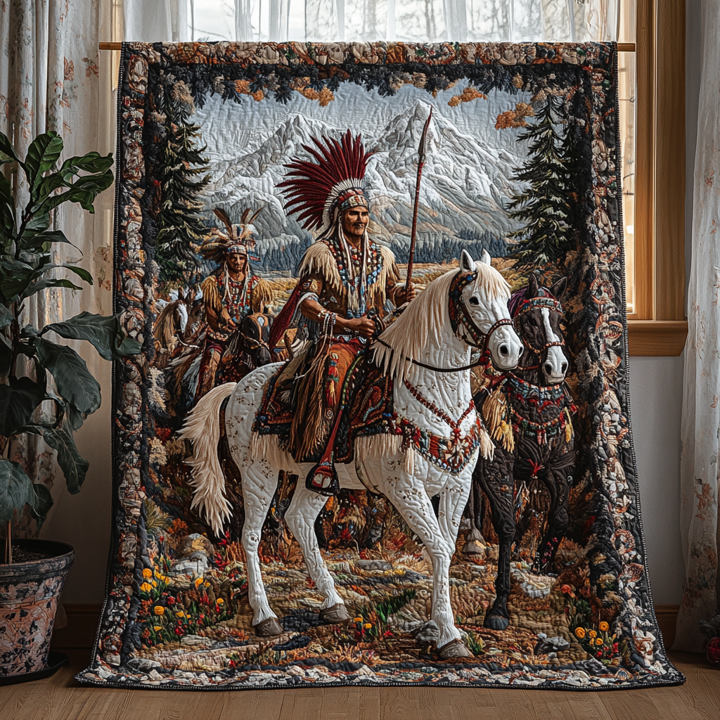 Guardian of the Land Quilted Blanket Cute Colorful Blanket Native American Mother's Day Gifts Guardian of the Land Quilted Blanket Cute Colorful Blanket Native American Mother's Day Gifts