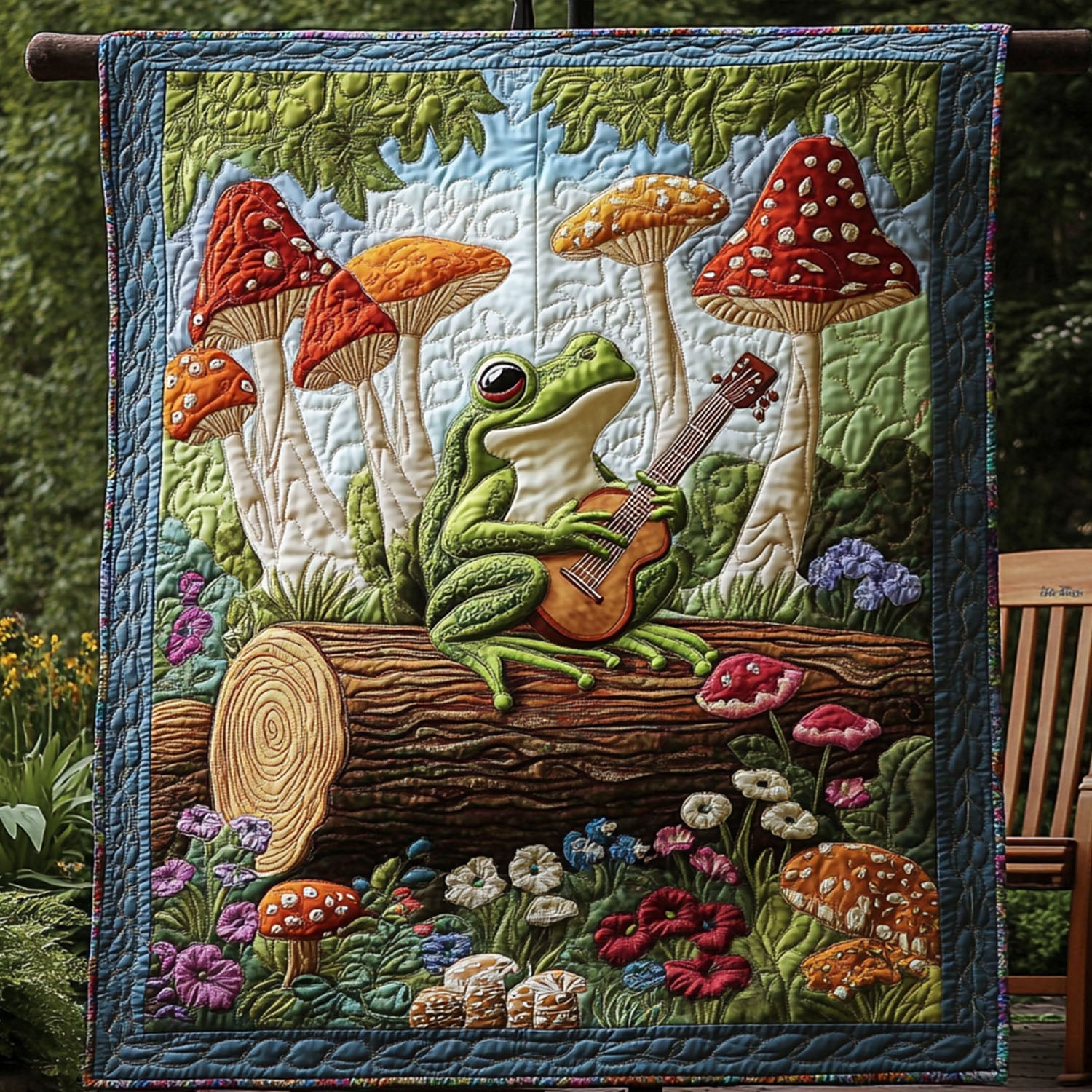 Guitar Hopper Quilted Blanket Sofa Throw Blanket Frog Items For Gifts Guitar Hopper Quilted Blanket Sofa Throw Blanket Frog Items For Gifts