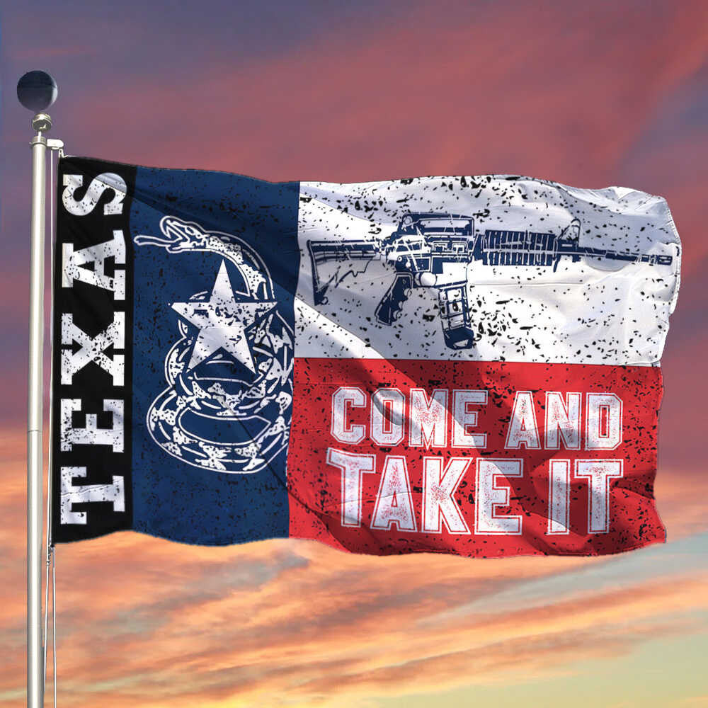 Gun And Snake Come And Take It Texas Flag Support Texas Flag Patriotic Merch