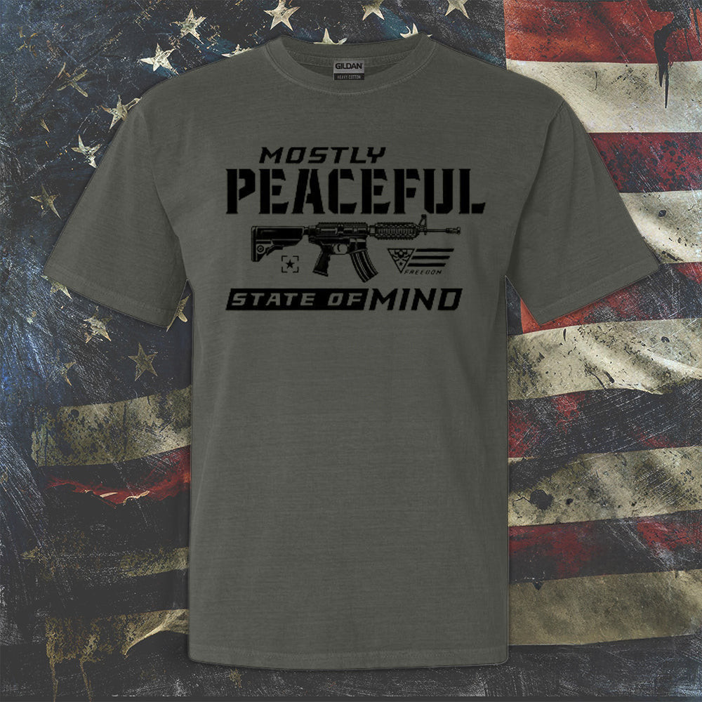 Gun Mostly Peaceful State Of Mind Shirt Support Gun Rights Funny T-Shirt 2nd Amendment Merch Gun Mostly Peaceful State Of Mind Shirt Support Gun Rights Funny T-Shirt 2nd Amendment Merch