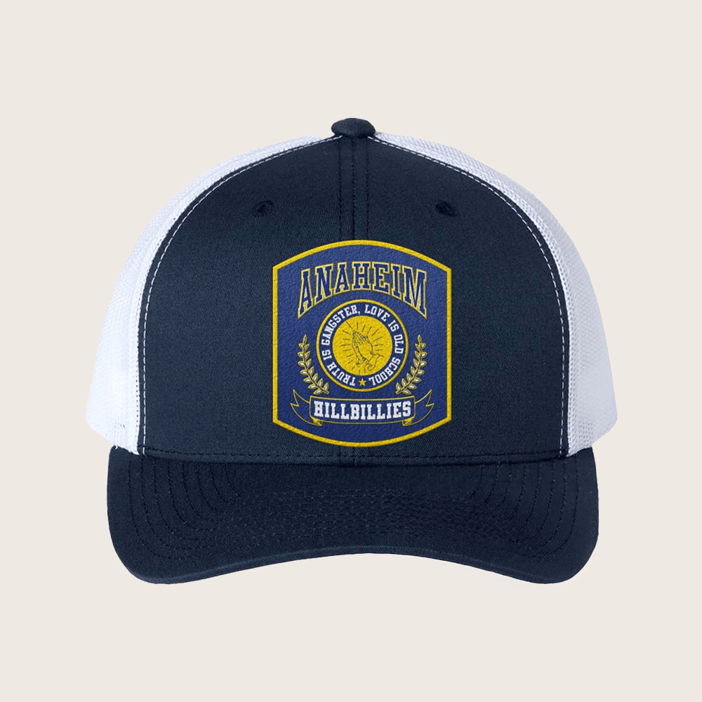 Gwen Stefani Merch Anaheim Hillbillies Logo Trucker Hat Christmas Ideas For Friend Gwen Stefani Merch Anaheim Hillbillies Logo Trucker Hat Christmas Ideas For Friend