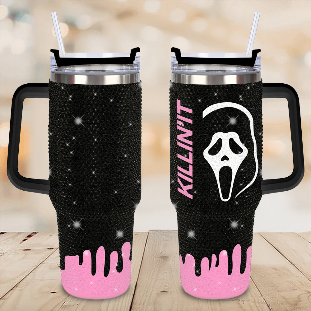 Halloween Ghostface Killin It Rhinestone Tumbler Funny Halloween Tumbler Gifts Halloween Ghostface Killin It Rhinestone Tumbler Funny Halloween Tumbler Gifts