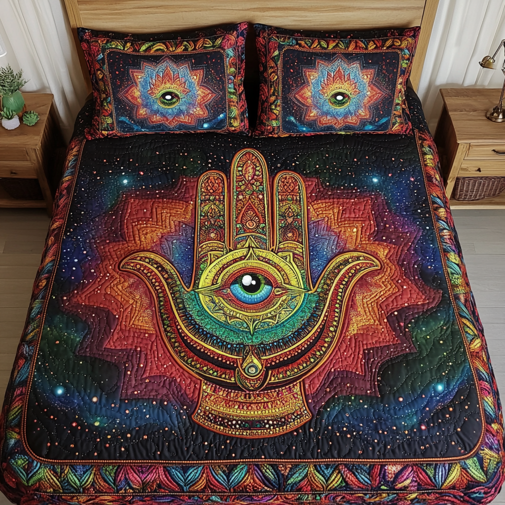 Hamsa Spirit Quilted Bedding Set Duvet Cover Bed Sheet Set Unique Christmas Gifts For Family Hamsa Spirit Quilted Bedding Set Duvet Cover Bed Sheet Set Unique Christmas Gifts For Family