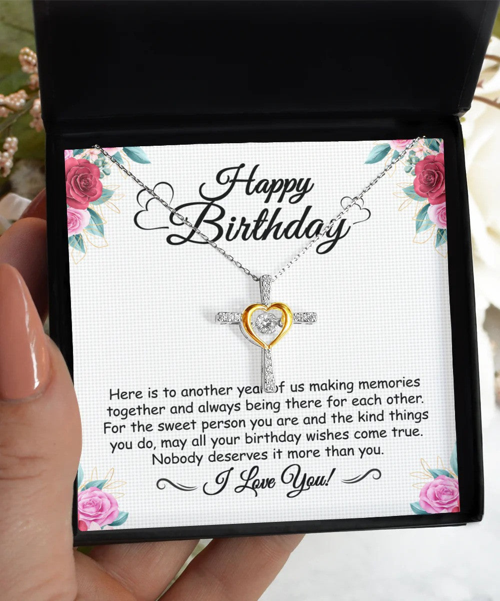 Happy Birthday Cross Dancing Necklace With Birthday Card Necklace For Girlfriend Birthday Happy Birthday Cross Dancing Necklace With Birthday Card Necklace For Girlfriend Birthday