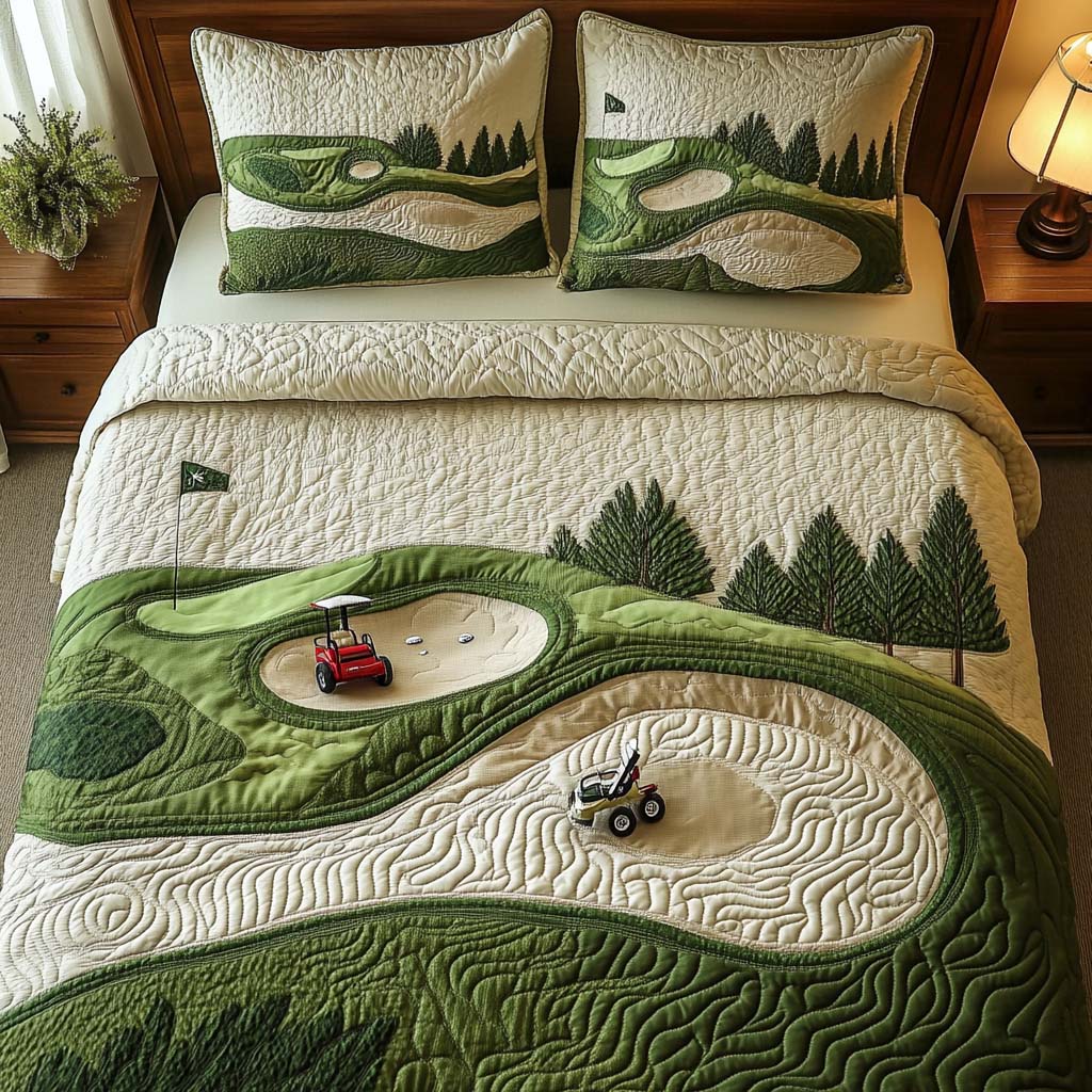 Harmony Pines Golf Course Quilted Bedding Set Duvet Cover Merch Weird Golf Gifts Harmony Pines Golf Course Quilted Bedding Set Duvet Cover Merch Weird Golf Gifts