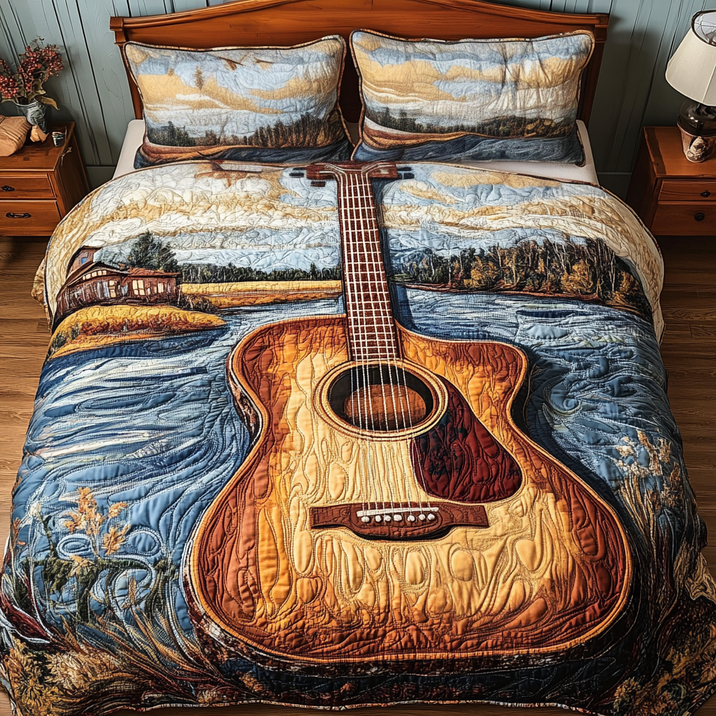 Harmony Waves Quilted Bedding Set Duvet Cover Bedspread Presents For Teenage Guys Harmony Waves Quilted Bedding Set Duvet Cover Bedspread Presents For Teenage Guys