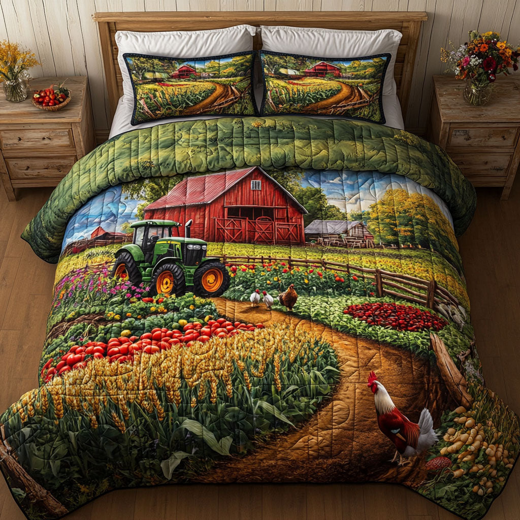 Harvest Fields Quilted Bedding Set Duvet Cover Bedspread Unique Tractor Gifts Farmer Harvest Fields Quilted Bedding Set Duvet Cover Bedspread Unique Tractor Gifts Farmer