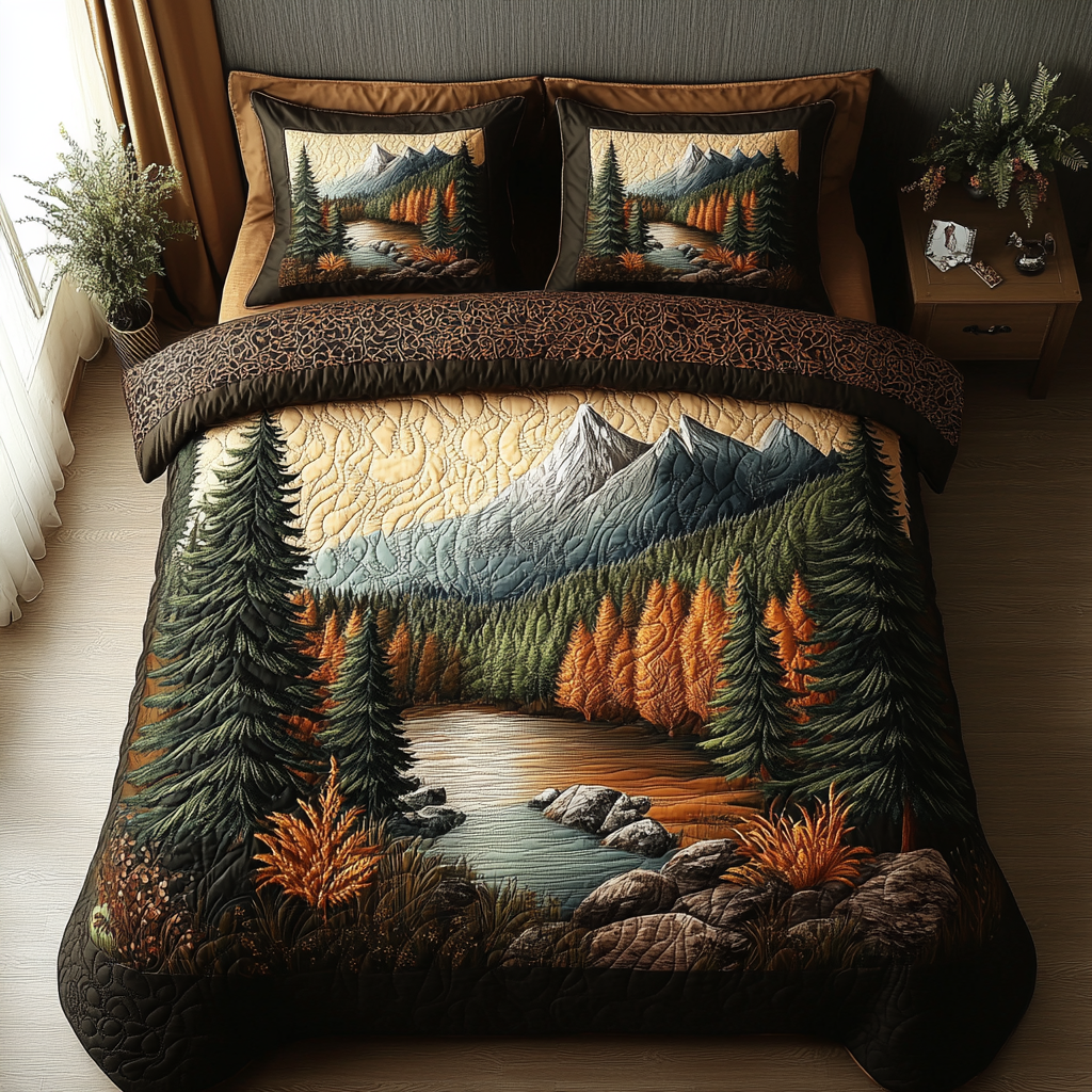 Harvest Forest Quilted Bedding Set Duvet Cover Bedspread Unique Fall Gifts Harvest Forest Quilted Bedding Set Duvet Cover Bedspread Unique Fall Gifts